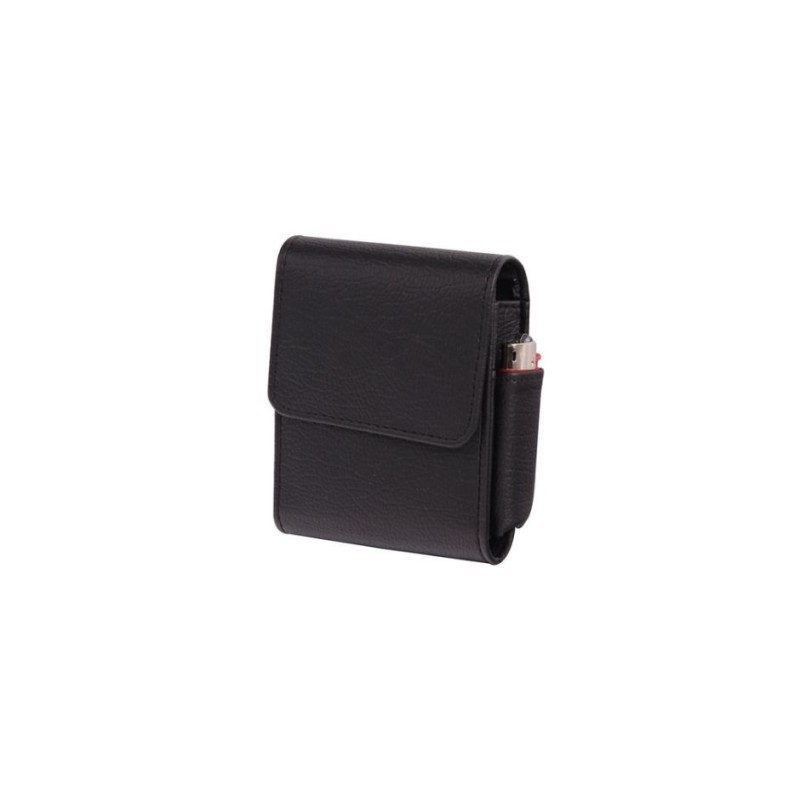BOÎTE À CIGARETTES AVEC SUPPORT À BRIQUET GRAND PACK NOIR